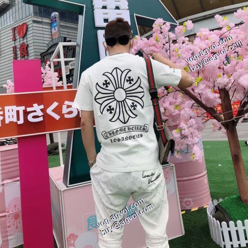 クロムハーツブランドスーパーコピー 3色可選 2021春夏 コスパ最高のプライス クロムハーツ CHROME HEARTS シンプル Tシャツ プリント