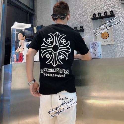 クロムハーツブランドスーパーコピー 3色可選 2021春夏 コスパ最高のプライス クロムハーツ CHROME HEARTS シンプル Tシャツ プリント