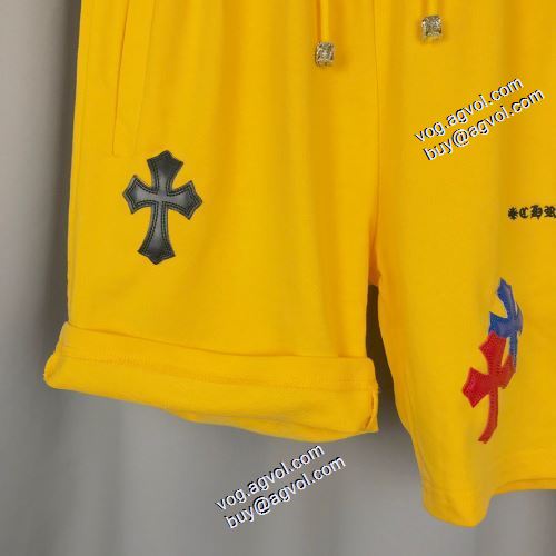 ファッション 人気 2021春夏 優しいフィット感 クロムハーツ CHROME HEARTS 半袖Tシャツ 上下セット 2色可選 クロムハーツブランドコピー