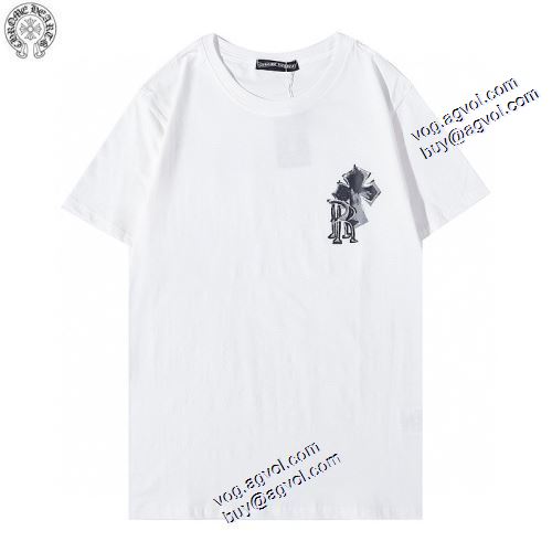 Tシャツ プリント 縦には伸びにくい ポップ 2色可選 2021春夏 クロムハーツ CHROME HEARTS クロムハーツブランド コピー