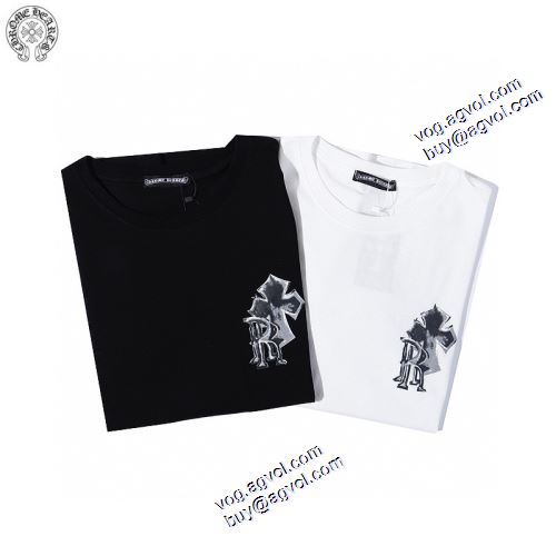 Tシャツ プリント 縦には伸びにくい ポップ 2色可選 2021春夏 クロムハーツ CHROME HEARTS クロムハーツブランド コピー