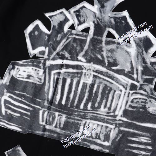 Tシャツ プリント 縦には伸びにくい ポップ 2色可選 2021春夏 クロムハーツ CHROME HEARTS クロムハーツブランド コピー