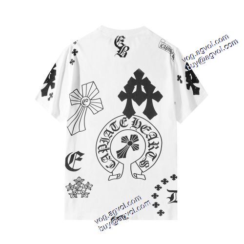 デザイン性の高い 2021春夏 Tシャツ クロムハーツ CHROME HEARTS プリント オリジナル 2色可選 クロムハーツブランド 偽物 通販