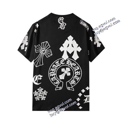 デザイン性の高い 2021春夏 Tシャツ クロムハーツ CHROME HEARTS プリント オリジナル 2色可選 クロムハーツブランド 偽物 通販