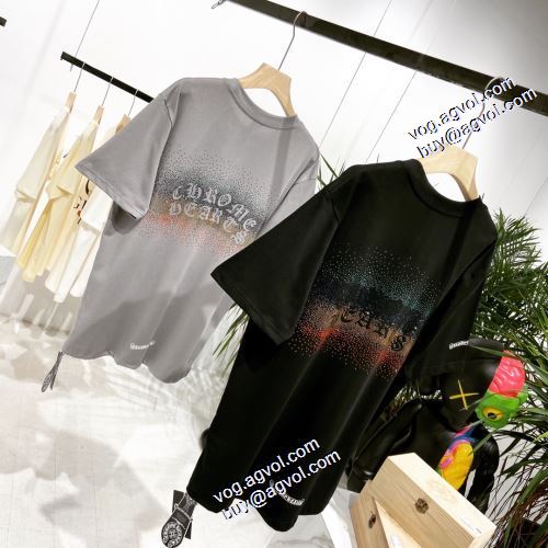 2021春夏 クロムハーツ CHROME HEARTS Tシャツ ラウンドネック 2色可選 高品質 レイヤード風/重ね着風 クロムハーツスーパーコピー 激安