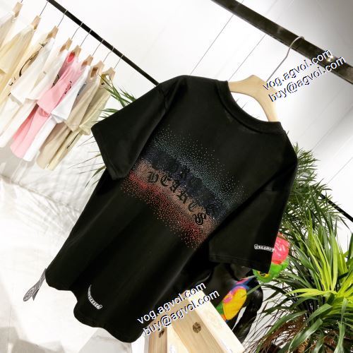 2021春夏 クロムハーツ CHROME HEARTS Tシャツ ラウンドネック 2色可選 高品質 レイヤード風/重ね着風 クロムハーツスーパーコピー 激安