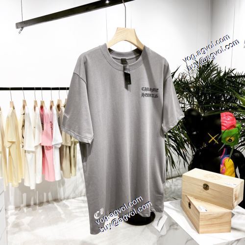 2021春夏 クロムハーツ CHROME HEARTS Tシャツ ラウンドネック 2色可選 高品質 レイヤード風/重ね着風 クロムハーツスーパーコピー 激安