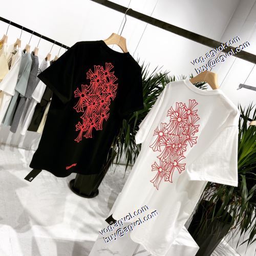 超目玉 2色可選 Tシャツ プリント 2021春夏 クロムハーツ CHROME HEARTS 縦には伸びにくい 通気性に優れた クロムハーツ偽物ブランド