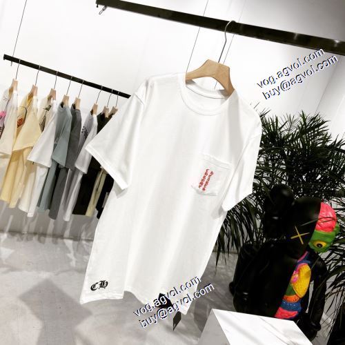 超目玉 2色可選 Tシャツ プリント 2021春夏 クロムハーツ CHROME HEARTS 縦には伸びにくい 通気性に優れた クロムハーツ偽物ブランド