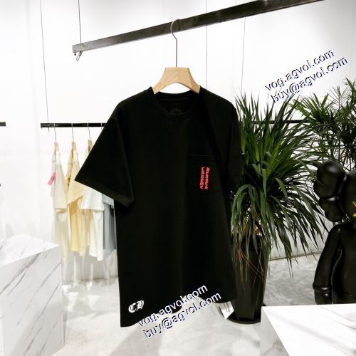 超目玉 2色可選 Tシャツ プリント 2021春夏 クロムハーツ CHROME HEARTS 縦には伸びにくい 通気性に優れた クロムハーツ偽物ブランド