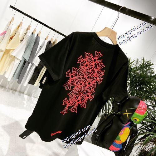 超目玉 2色可選 Tシャツ プリント 2021春夏 クロムハーツ CHROME HEARTS 縦には伸びにくい 通気性に優れた クロムハーツ偽物ブランド