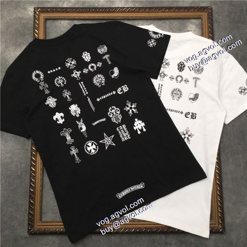 クロムハーツブランドコピー 耐久性のある 2色可選 2021春夏 プリント クロムハーツ CHROME HEARTS Tシャツ 刺繍加工/刺繍使い