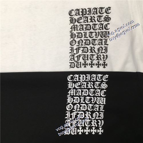 クロムハーツブランドコピー 耐久性のある 2色可選 2021春夏 プリント クロムハーツ CHROME HEARTS Tシャツ 刺繍加工/刺繍使い