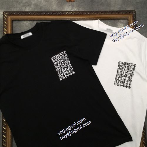 クロムハーツブランドコピー 耐久性のある 2色可選 2021春夏 プリント クロムハーツ CHROME HEARTS Tシャツ 刺繍加工/刺繍使い