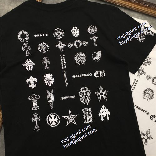 クロムハーツブランドコピー 耐久性のある 2色可選 2021春夏 プリント クロムハーツ CHROME HEARTS Tシャツ 刺繍加工/刺繍使い