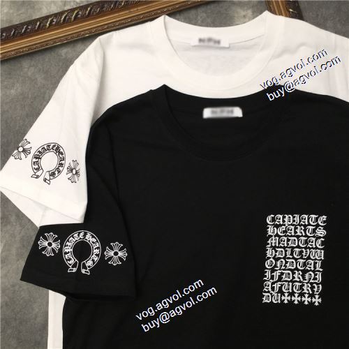クロムハーツブランドコピー 耐久性のある 2色可選 2021春夏 プリント クロムハーツ CHROME HEARTS Tシャツ 刺繍加工/刺繍使い
