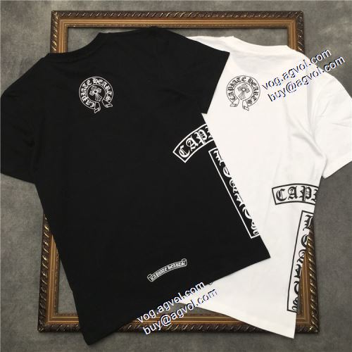 2021春夏 2色可選 海外セレブ愛用 プリント クールビズ クロムハーツ CHROME HEARTS Tシャツ ラウンドネック クロムハーツコピーブランド