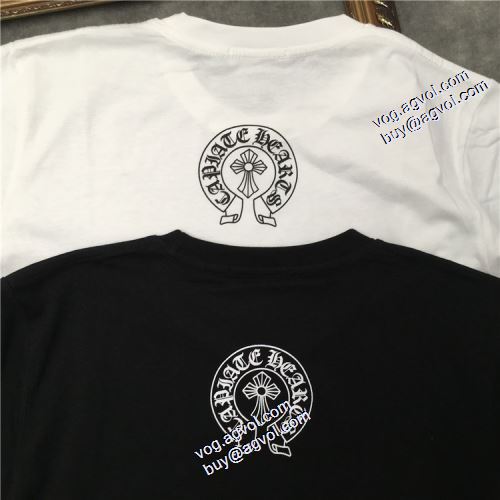 2021春夏 2色可選 海外セレブ愛用 プリント クールビズ クロムハーツ CHROME HEARTS Tシャツ ラウンドネック クロムハーツコピーブランド