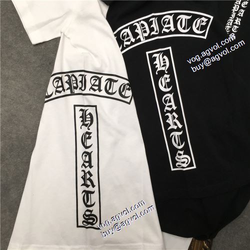 2021春夏 2色可選 海外セレブ愛用 プリント クールビズ クロムハーツ CHROME HEARTS Tシャツ ラウンドネック クロムハーツコピーブランド