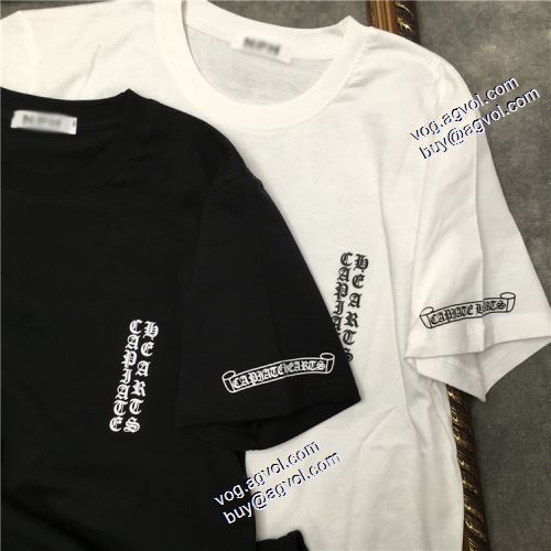 2021春夏 2色可選 海外セレブ愛用 プリント クールビズ クロムハーツ CHROME HEARTS Tシャツ ラウンドネック クロムハーツコピーブランド