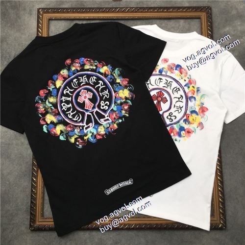 人気ブランド  2021春夏 クロムハーツ CHROME HEARTS 2色可選 プリント Tシャツ デザイン性の高い クロムハーツ偽物ブランド