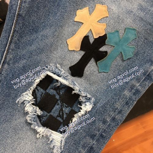 海外セレブ愛用 クロムハーツ CHROME HEARTS  スキニーパンツ 2021春夏 CHRISTIAN LOUBOUTINブランド 偽物 通販