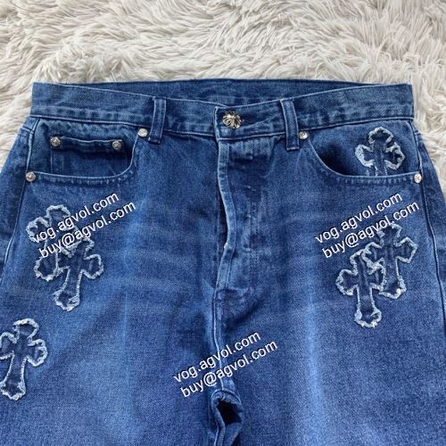 ストレートデニムパンツ 2021春夏 クロムハーツ CHROME HEARTS 今買い◎得 クリスチャンルブタン偽物ブランド 