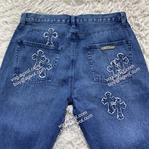 ストレートデニムパンツ 2021春夏 クロムハーツ CHROME HEARTS 今買い◎得 クリスチャンルブタン偽物ブランド 