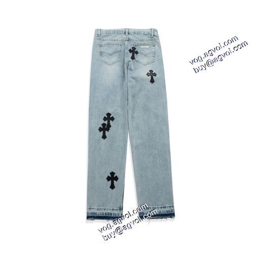クロムハーツコピー スタイルアップ効果 抜群な楽チン感ある大定番 クロムハーツ CHROME HEARTS 2021秋冬 デニムパンツ メンズ ビンテージ加工