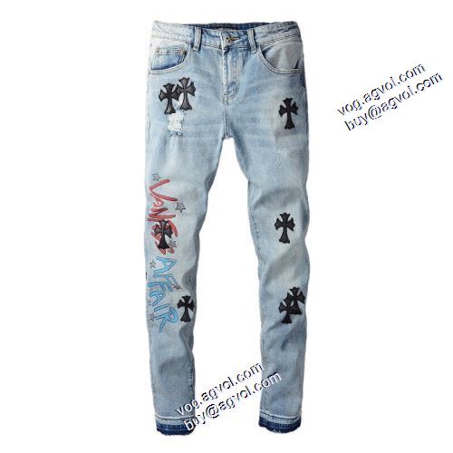 2021秋冬 ジーパン パンツ クロムハーツ CHROME HEARTS 定番のアイテム クロムハーツコピー テーパードデニムパンツ ぐんぐん伸びるストレッチなデニム