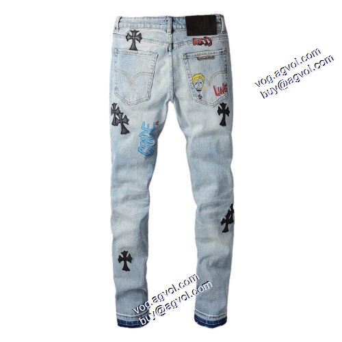2021秋冬 ジーパン パンツ クロムハーツ CHROME HEARTS 定番のアイテム クロムハーツコピー テーパードデニムパンツ ぐんぐん伸びるストレッチなデニム