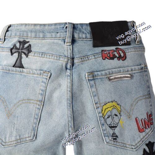 2021秋冬 ジーパン パンツ クロムハーツ CHROME HEARTS 定番のアイテム クロムハーツコピー テーパードデニムパンツ ぐんぐん伸びるストレッチなデニム