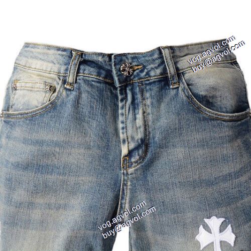 完成度の高い逸品 一味違うデニム クロムハーツコピー ブランド 2021秋冬 クロムハーツ CHROME HEARTS ヒゲと掴み加工 デニムパンツ