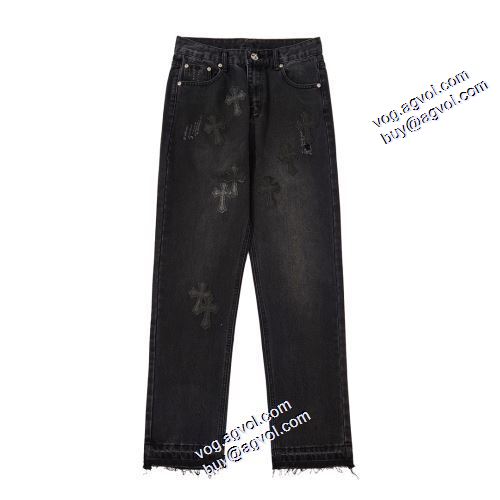 人気メンズデニム クロムハーツコピーブランド 人目を惹くデザイン 2021秋冬 クロムハーツ CHROME HEARTS デニムパンツ ストレッチ デニム