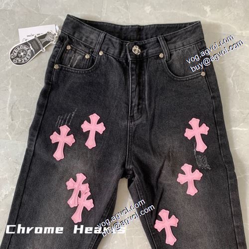 秋のお出かけに最適 2021秋冬 最高のリラックス感 クロムハーツ CHROME HEARTS クロムハーツスーパーコピー ジーパン パンツ 本格なデニム地