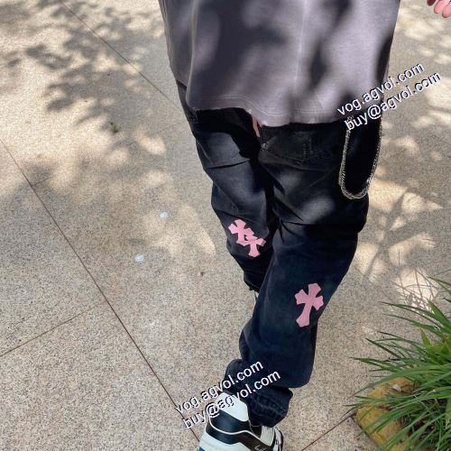 秋のお出かけに最適 2021秋冬 最高のリラックス感 クロムハーツ CHROME HEARTS クロムハーツスーパーコピー ジーパン パンツ 本格なデニム地