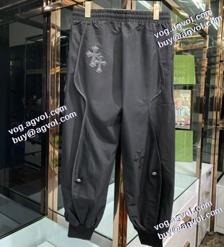 海外セレブ定番愛用  2021秋冬 クロムハーツ CHROME HEARTS チノパン 生地結構伸びる クロムハーツスーパーコピー 激安