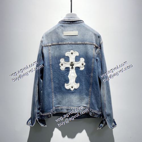 上品上質 デニムジャケット 2021春夏 クリスチャンルブタン偽物ブランド クロムハーツ CHROME HEARTS 2色可選 