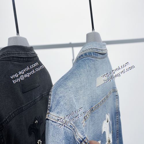 上品上質 デニムジャケット 2021春夏 クリスチャンルブタン偽物ブランド クロムハーツ CHROME HEARTS 2色可選 
