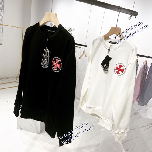クロムハーツブランド 偽物 通販 豊富なサイズ 2021秋冬 プリント柄 シンプルなデザイン クロムハーツ CHROME HEARTS プルオーバーパーカー 2色可選