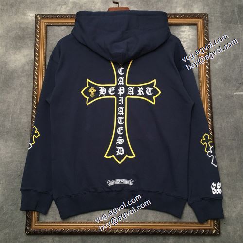 2色可選 クロムハーツコピー 2021秋冬 クロムハーツ CHROME HEARTS 着心地抜群 パーカー ペアルックトップス 防寒
