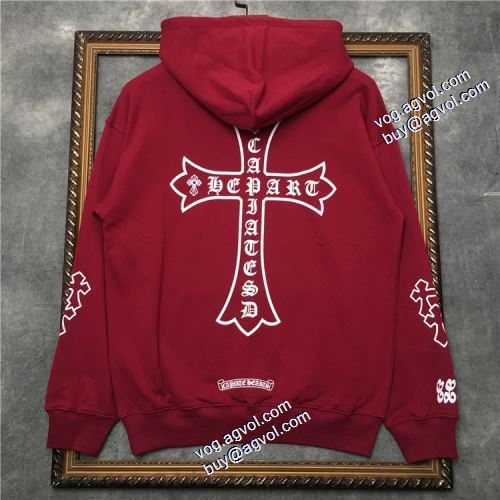 2色可選 クロムハーツコピー 2021秋冬 クロムハーツ CHROME HEARTS 着心地抜群 パーカー ペアルックトップス 防寒