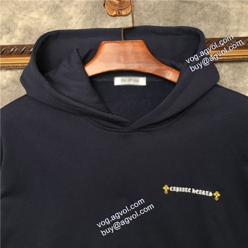 2色可選 クロムハーツコピー 2021秋冬 クロムハーツ CHROME HEARTS 着心地抜群 パーカー ペアルックトップス 防寒