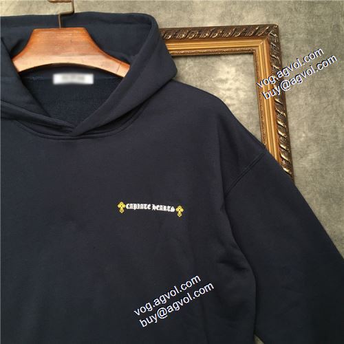 2色可選 クロムハーツコピー 2021秋冬 クロムハーツ CHROME HEARTS 着心地抜群 パーカー ペアルックトップス 防寒