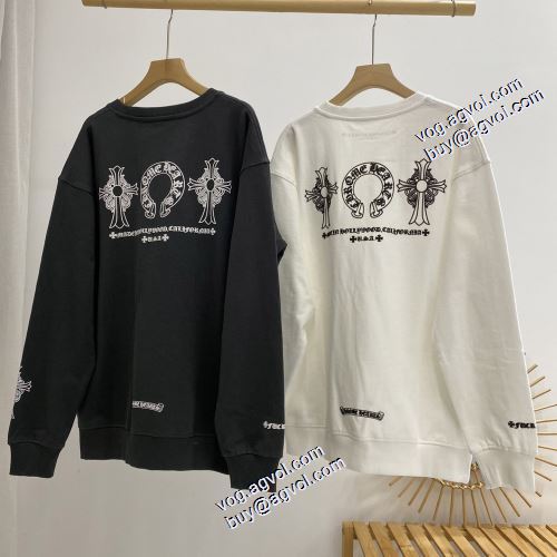 クロムハーツコピーブランド 超目玉 2021秋冬 プルオーバーパーカー 2色可選 クロムハーツ CHROME HEARTS 秋の定番 ジップパーカー オシャレロゴパーカー