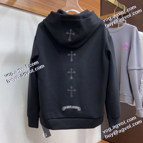2021秋冬 クロムハーツブランド コピー ジップパーカー クロムハーツ CHROME HEARTS セール中 パーカー 3色可選 程よい厚み