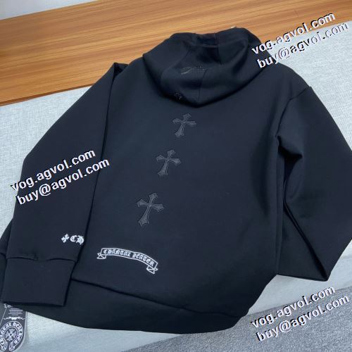 2021秋冬 クロムハーツブランド コピー ジップパーカー クロムハーツ CHROME HEARTS セール中 パーカー 3色可選 程よい厚み