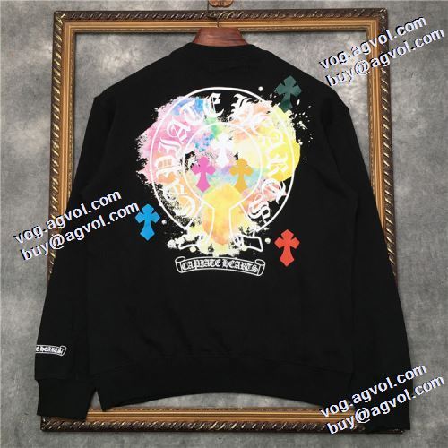 ファッション 人気 2021秋冬 クロムハーツ CHROME HEARTS クロムハーツコピー ブランド プルオーバーパーカー 2色可選 オシャレロゴパーカー 厚手の生地
