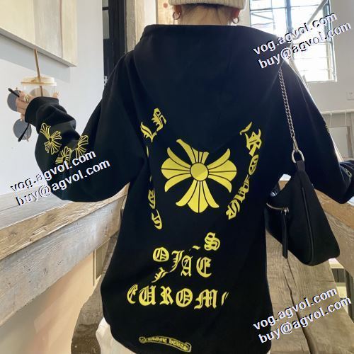 2021秋冬 お洒落に魅せる パーカー 2色可選 クロムハーツブランドスーパーコピー 男女兼用パーカー 幅広いジャンル クロムハーツ CHROME HEARTS