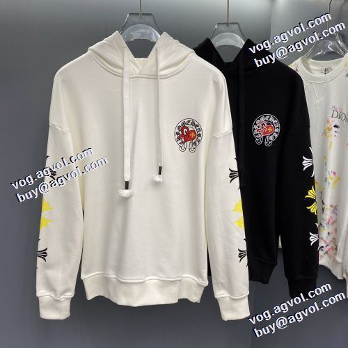高級感ある 2021秋冬 クロムハーツ CHROME HEARTS パーカー 2色可選 プリントパーカ 程よい厚み クロムハーツコピーブランド